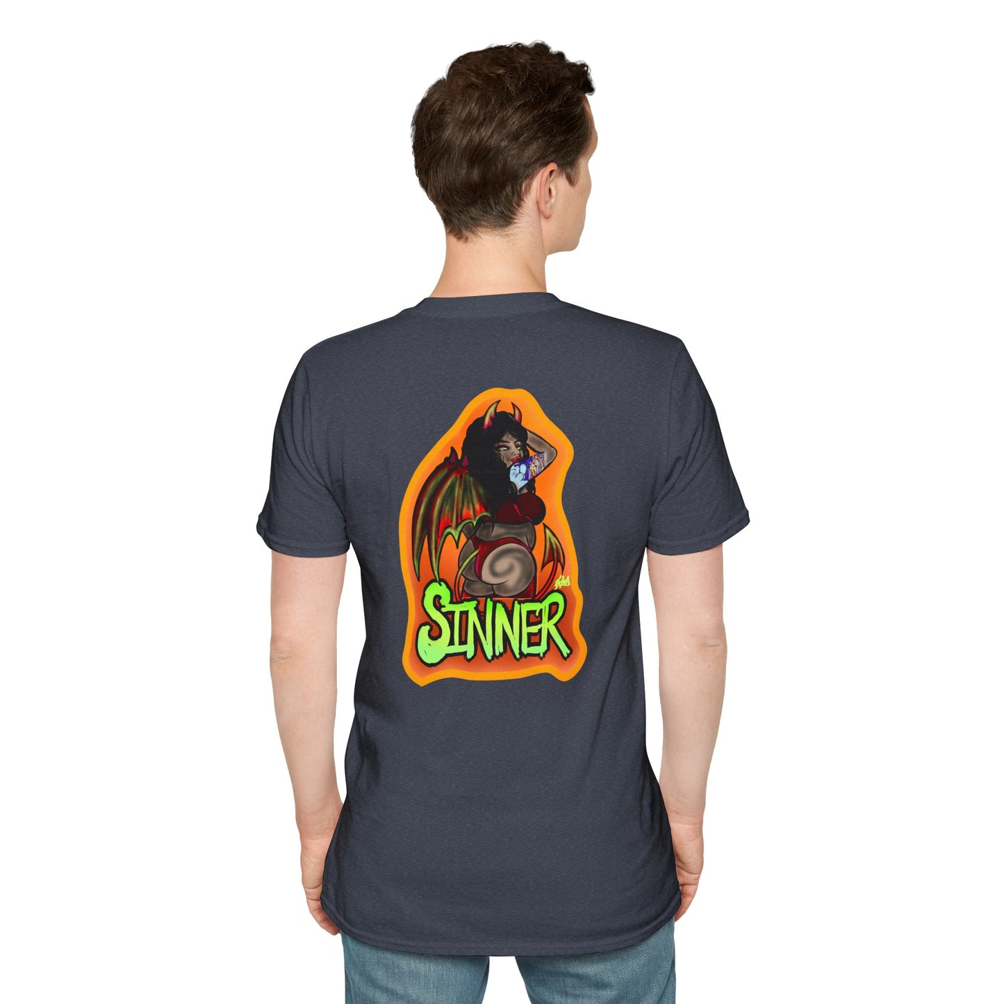 Saint and Sinner Graphic T-Shirt, Unisex Tee for Halloween, Gift for Friends, Statement Shirt, Casual Wear, Gothic Aesthetic