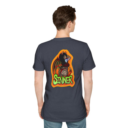 Saint and Sinner Graphic T-Shirt, Unisex Tee for Halloween, Gift for Friends, Statement Shirt, Casual Wear, Gothic Aesthetic