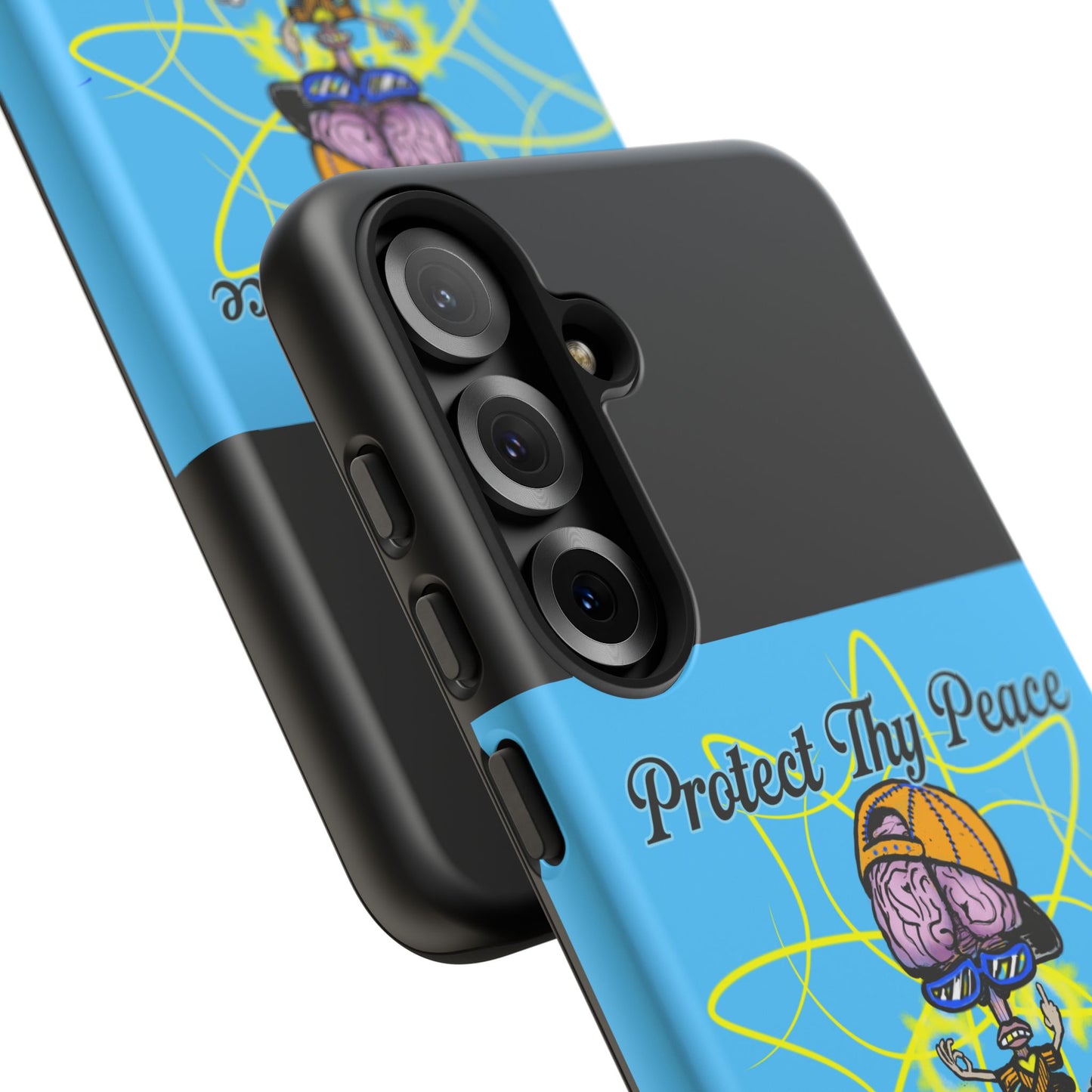 Protect Thy Peace Phone Case, Zen G Tough Case for Stress Relief, Unique Phone Accessory, Holiday Gift, Vibrant Design