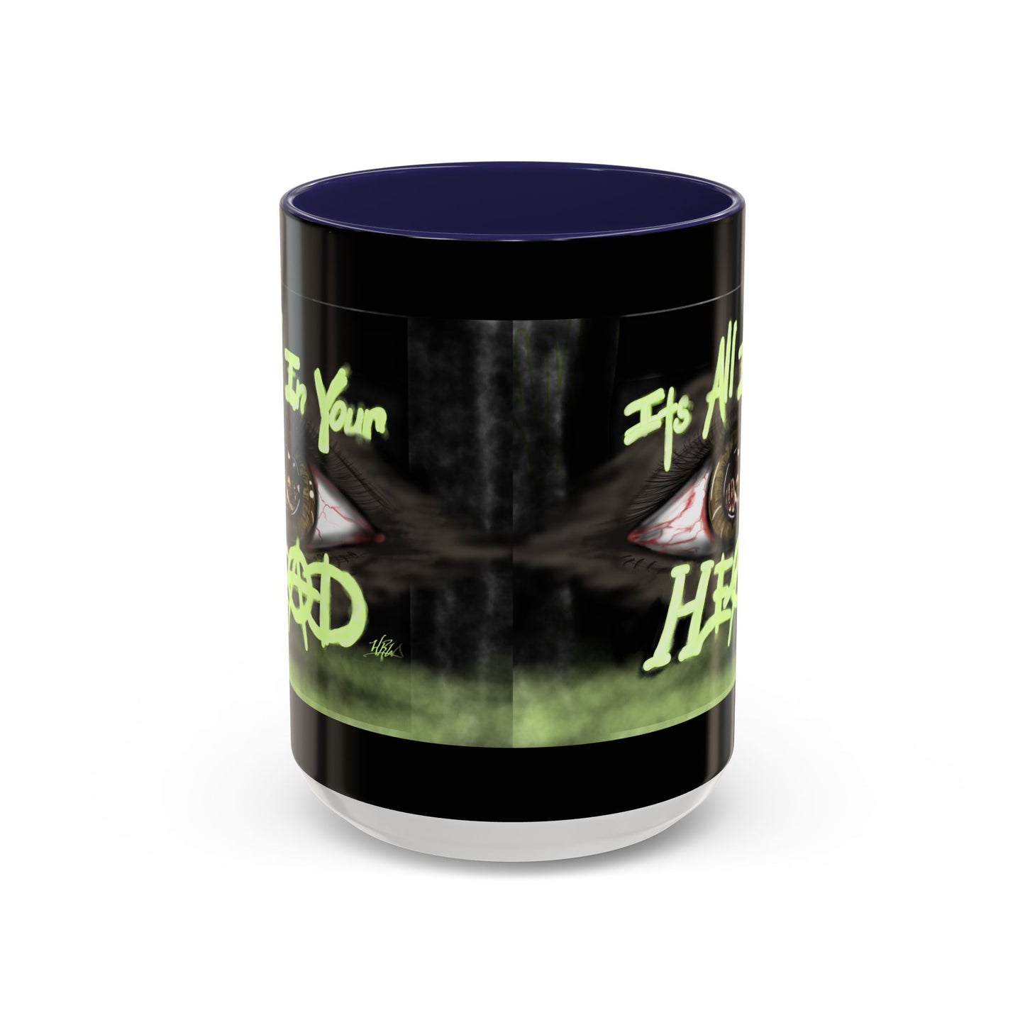Edgy Accent Coffee Mug - Unique Gift for Artists, Home Decor, Halloween, Motivational Drinkware, Gothic Style, Mindful Daily Use