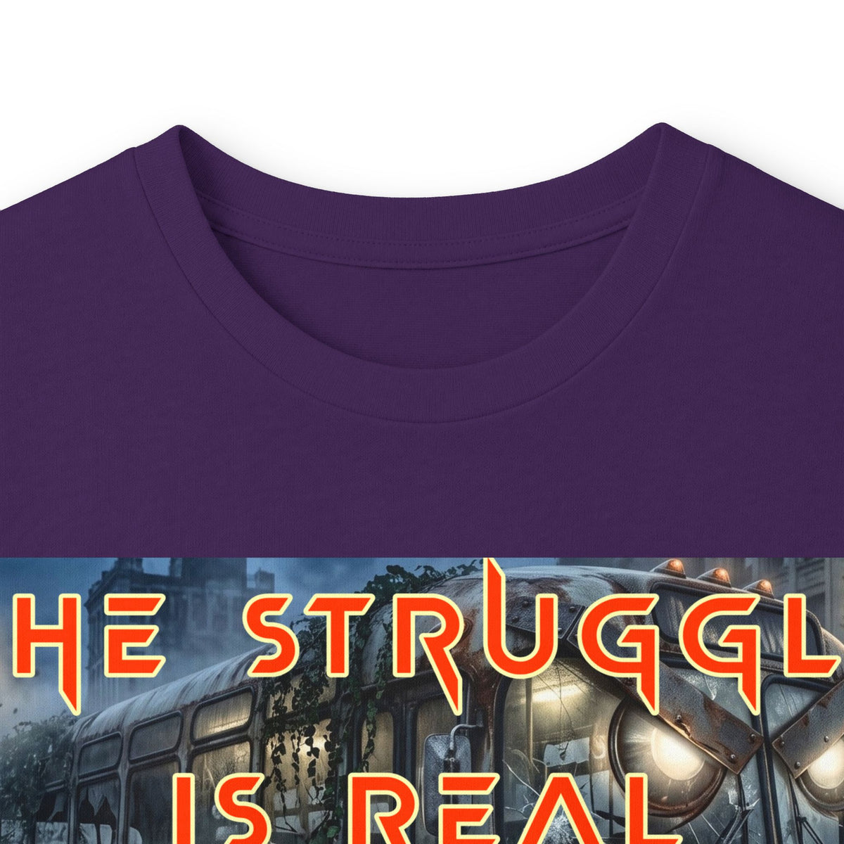 The Struggle Is Real long sleeve tee featuring a moody cinematic street scene by Reese Wilson