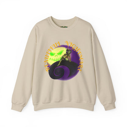 Spooky Vibes Unisex Crewneck Sweatshirt - Perfect for Halloween, Casual Wear, Gift for Fans, Cozy Fall Outfit, Nightmare Design
