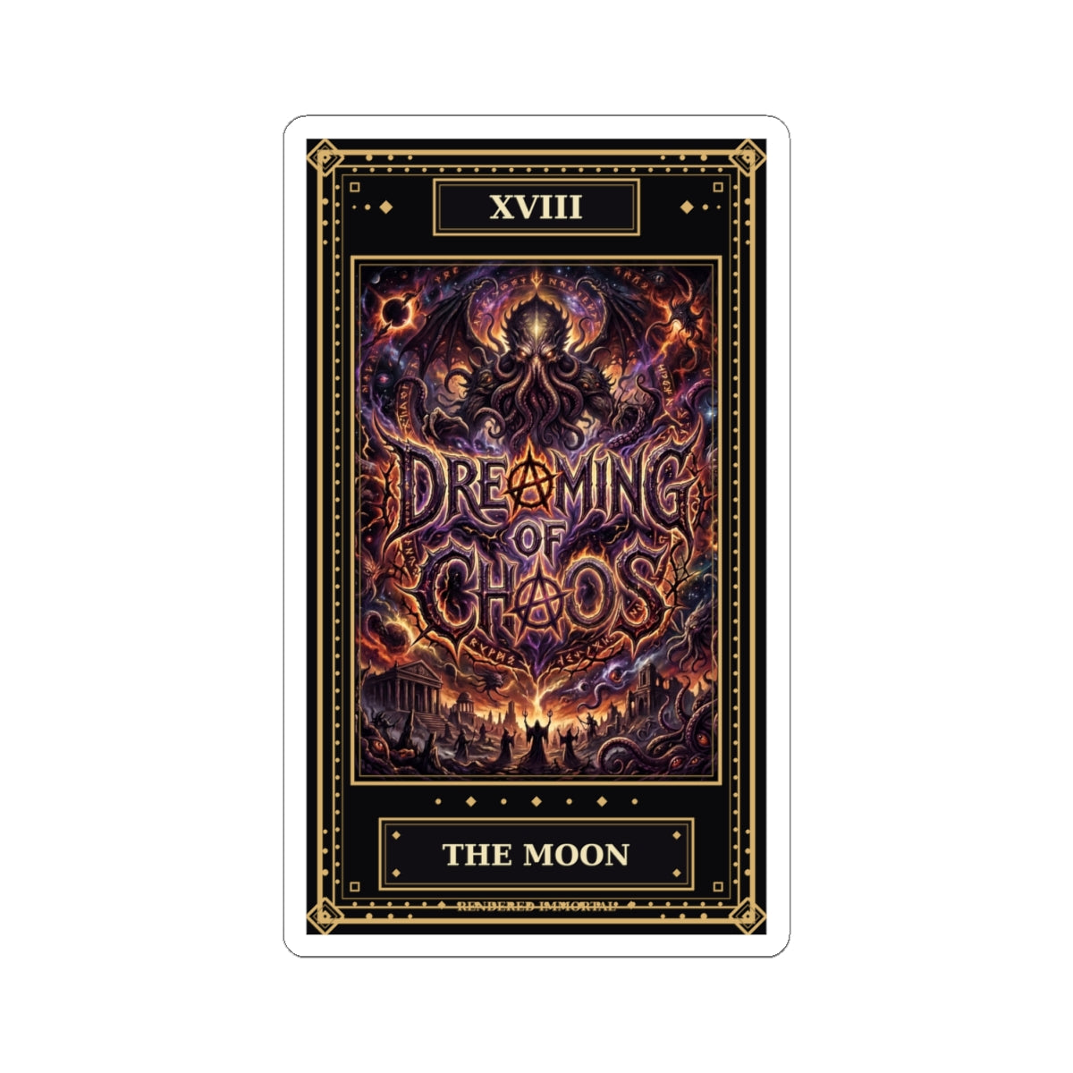 The Moon Tarot Sticker — The Immortal Arcana