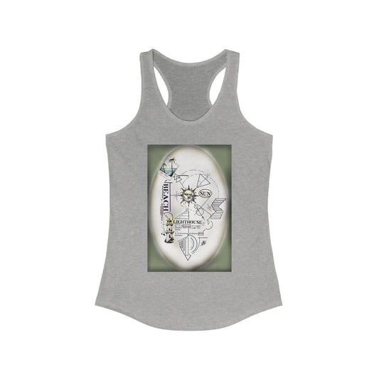 Beach and Sun Women's Racerback Tank Top, Travel Top, Summer Essentials, Workout Tank, Gift for Explorer, Nautical Vibes