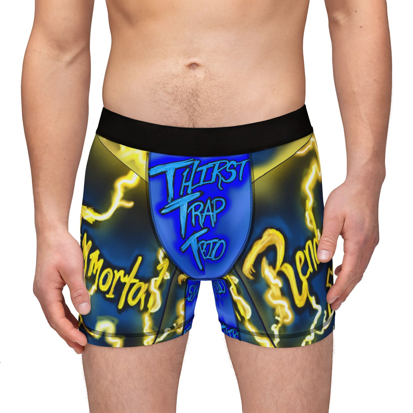 Thirst Trap Trio Boxers, Colorful AOP Underwear, Fun Boxer Shorts, Streetwear Inspired, Unique Gifts for Him, Thirst Trap