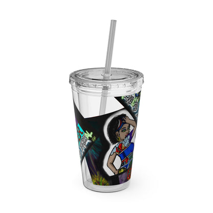 Sunsplash Tumbler with Straw, 16oz