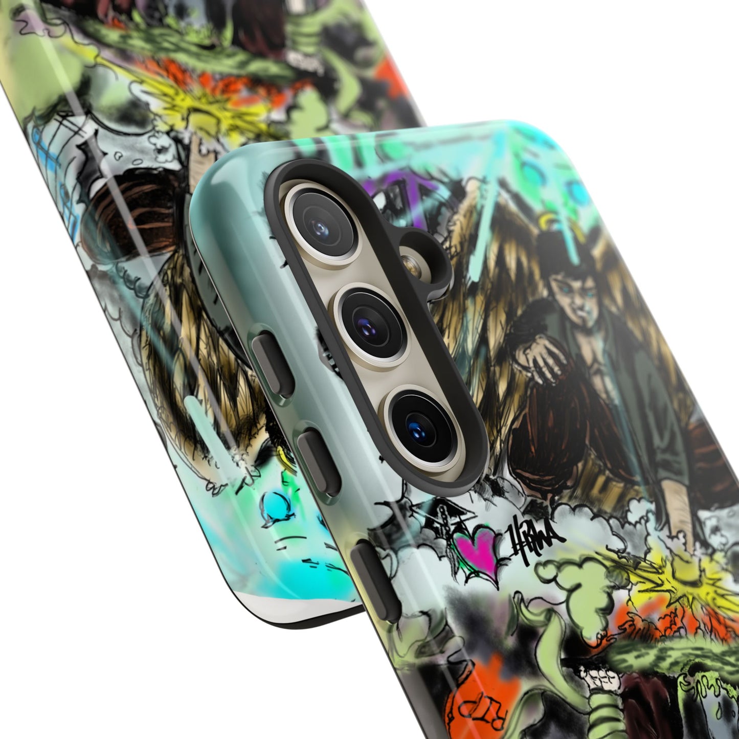 Tough Cases Phone Case, Edgy Art Phone Cover, Unique Gift for Him, Phone Accessories, Halloween Decor
