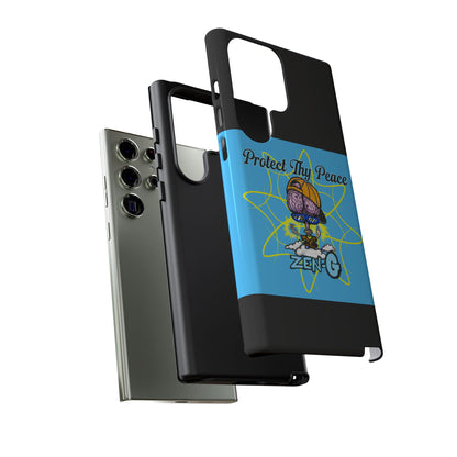 Protect Thy Peace Phone Case, Zen G Tough Case for Stress Relief, Unique Phone Accessory, Holiday Gift, Vibrant Design