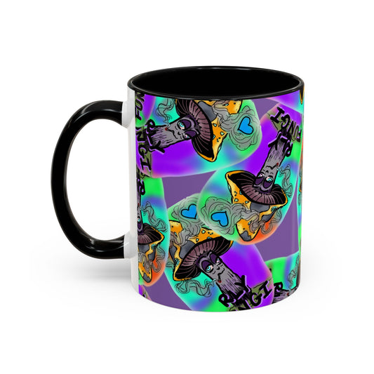 Whimsical Fungi Coffee Mug, Fun Gift for Mushroom Lovers, Colorful Drinkware for Home or Office, Cute Accent Mug for Any Occasion