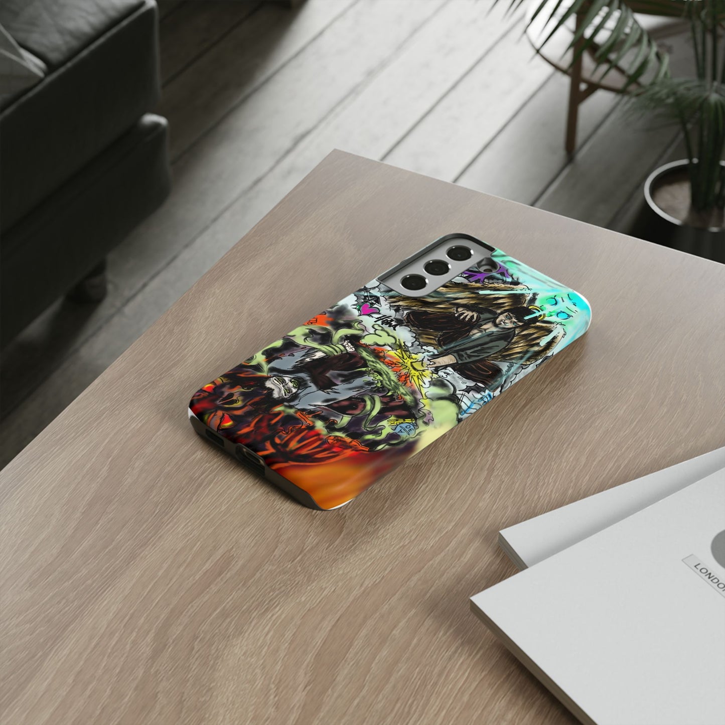 Tough Cases Phone Case, Edgy Art Phone Cover, Unique Gift for Him, Phone Accessories, Halloween Decor