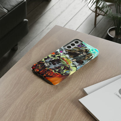 Tough Cases Phone Case, Edgy Art Phone Cover, Unique Gift for Him, Phone Accessories, Halloween Decor