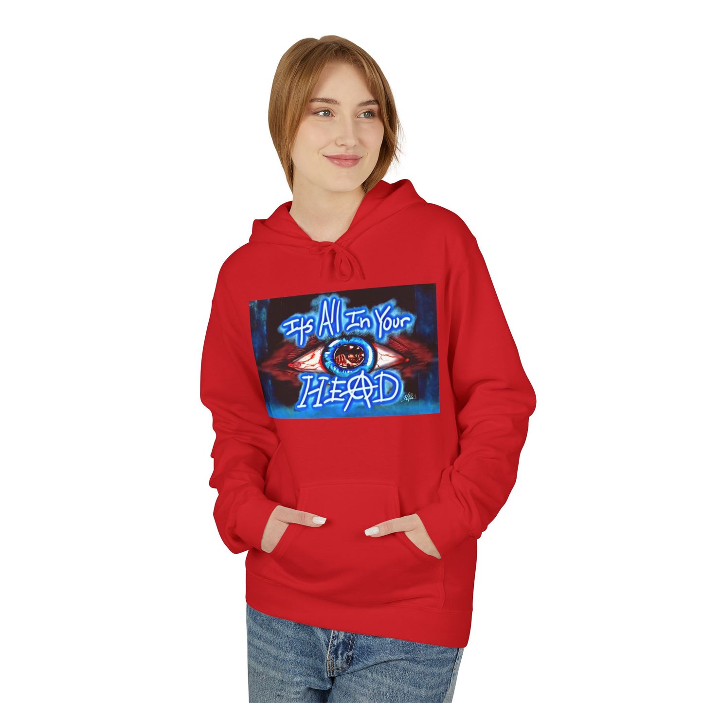 Unisex Fleece Hoodie - 'It's All In Your Head' Graphic Design