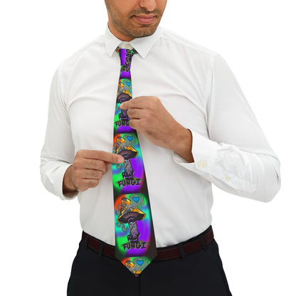 Colorful Fungi Necktie - Unique mushroom design for fun occasions