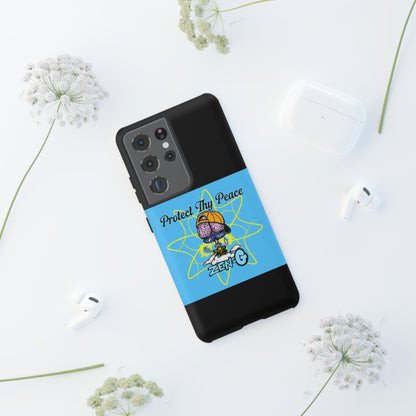 Protect Thy Peace Phone Case, Zen G Tough Case for Stress Relief, Unique Phone Accessory, Holiday Gift, Vibrant Design