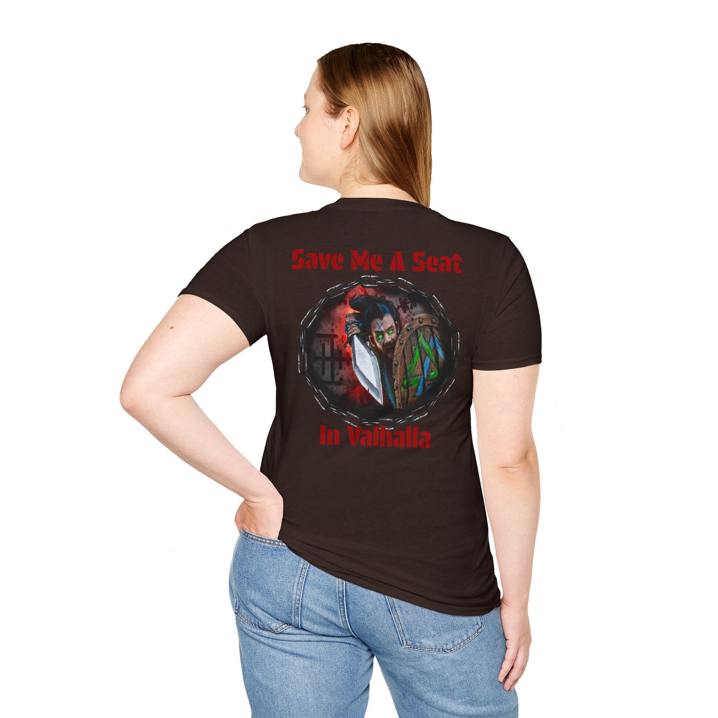 Viking Warrior T-Shirt — "Violence Is Always An Option" / "Save Me A Seat In Valhalla"