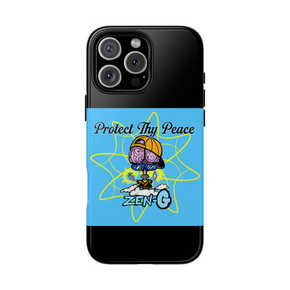 Protect Thy Peace Phone Case, Zen G Tough Case for Stress Relief, Unique Phone Accessory, Holiday Gift, Vibrant Design