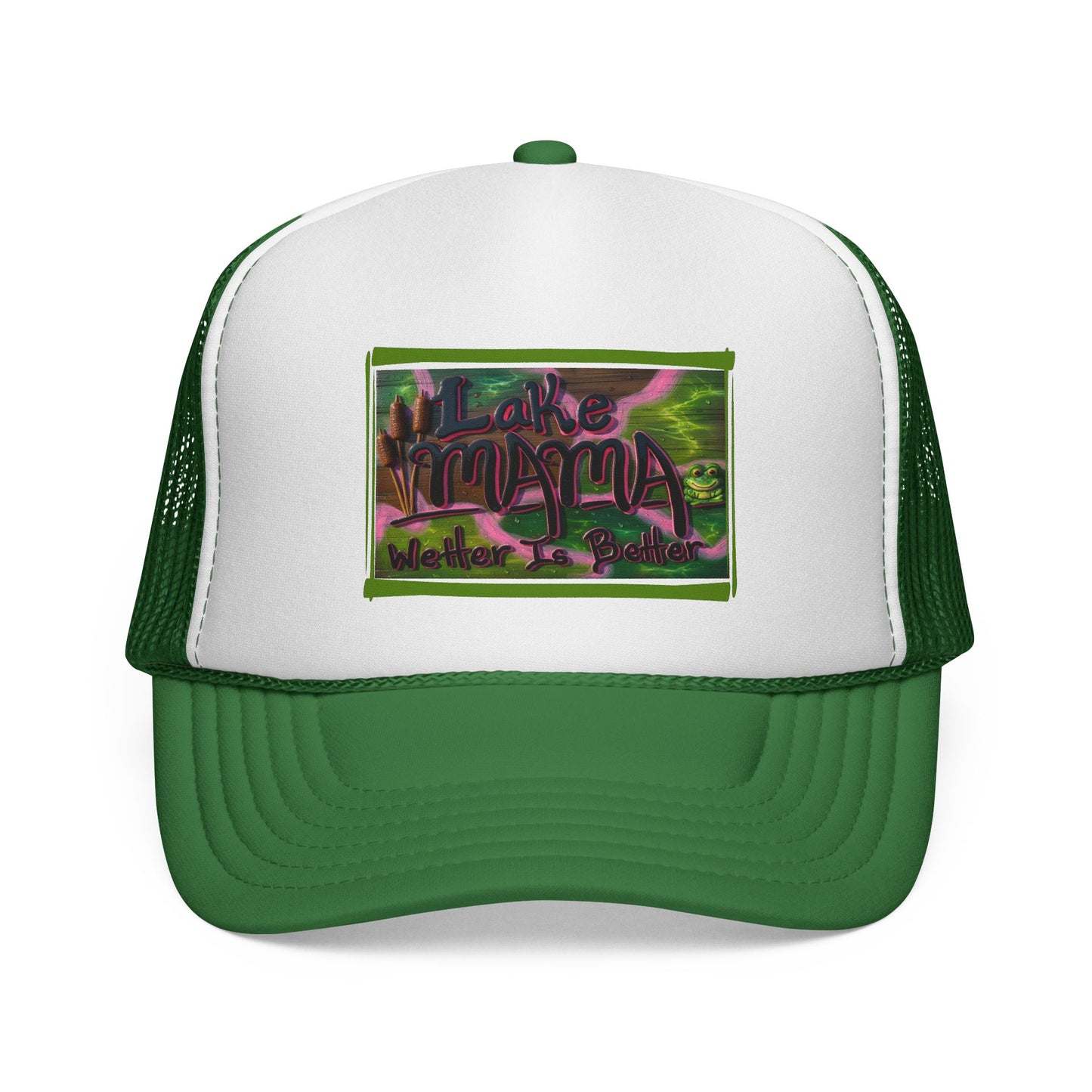 Lake Vibes Trucker Cap — Vintage Nature Graphic ‘Lake’ Mesh Hat