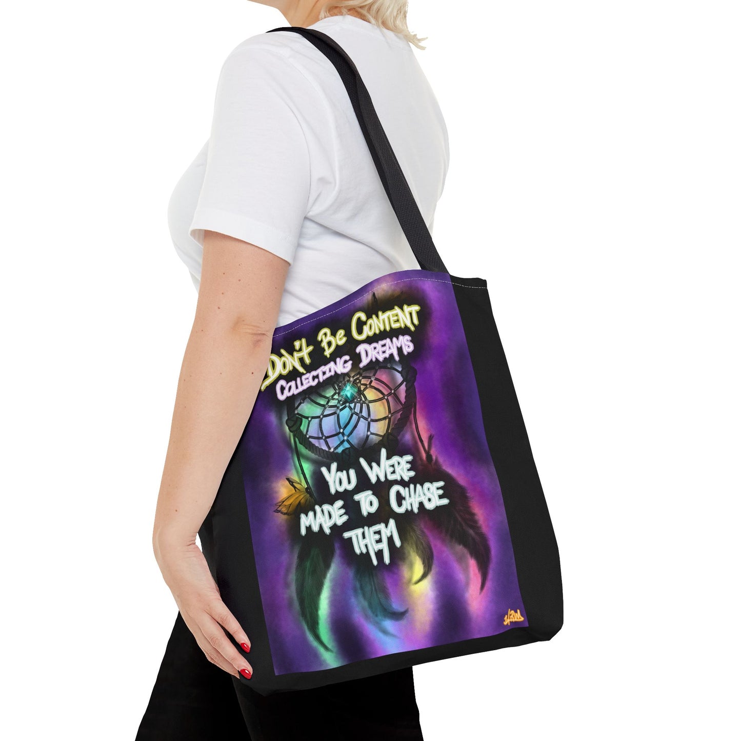 Dream Chaser Tote Bag, Bohemian Tote, Inspirational Tote, Fairy Art Bag, Gift for Dreamers, Eco-Friendly Shopping Bag