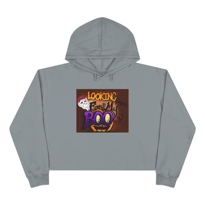 Halloween Crop Hoodie - Looking for My Boo, Spooky Fashion, Women's Clothing, Party Outfit, Cozy Fall Wear
