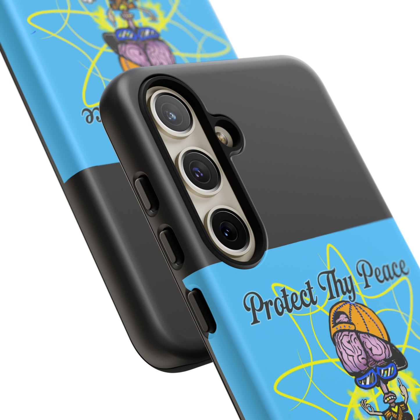 Protect Thy Peace Phone Case, Zen G Tough Case for Stress Relief, Unique Phone Accessory, Holiday Gift, Vibrant Design