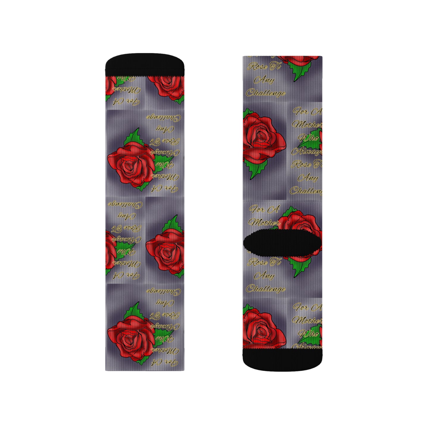 Rose Pattern Sublimation Socks | Cute Gift for Flower Lovers, Unique Fashion Accessory, Cozy Home Wear, Perfect for Birthdays, Floral Design