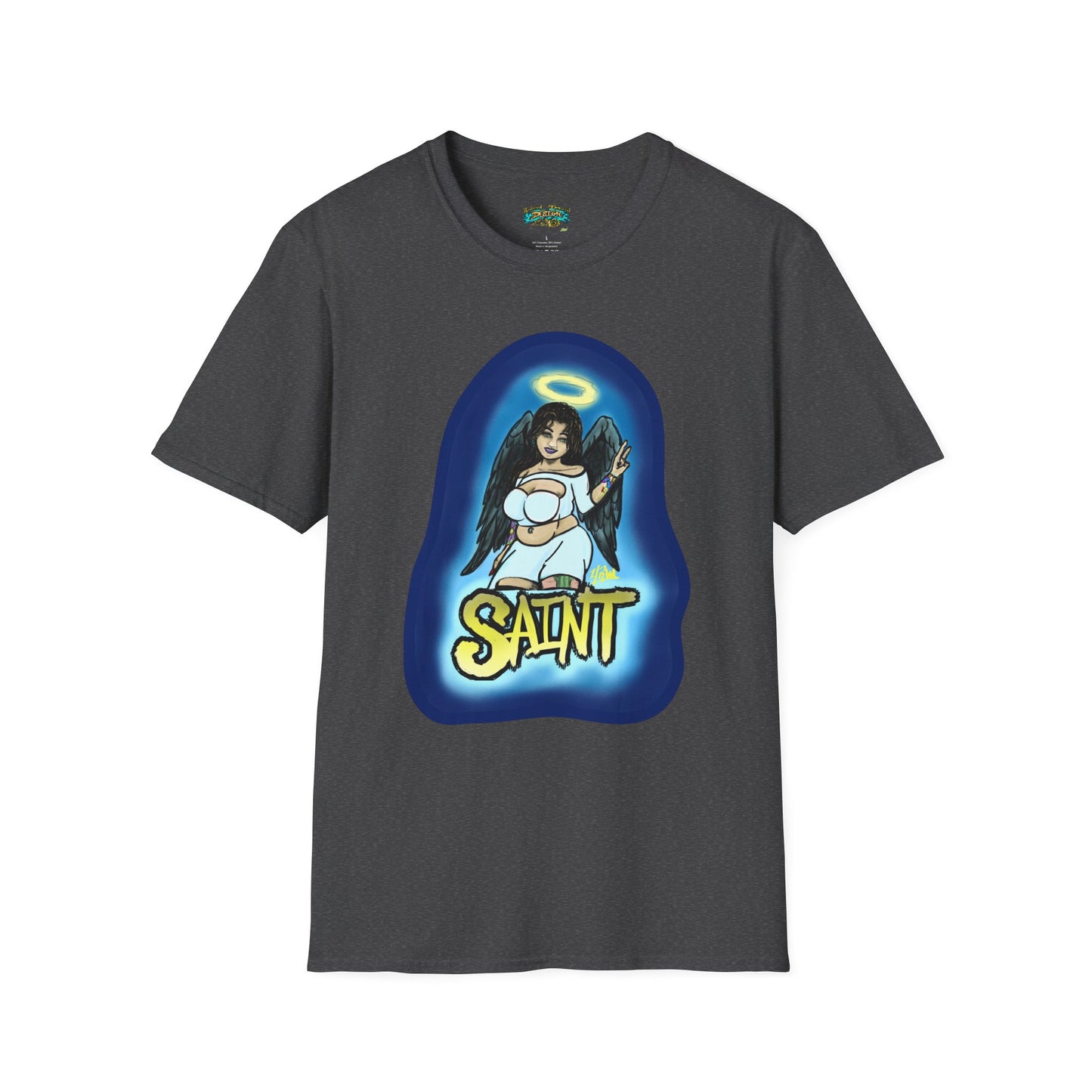 Saint and Sinner Graphic T-Shirt, Unisex Tee for Halloween, Gift for Friends, Statement Shirt, Casual Wear, Gothic Aesthetic