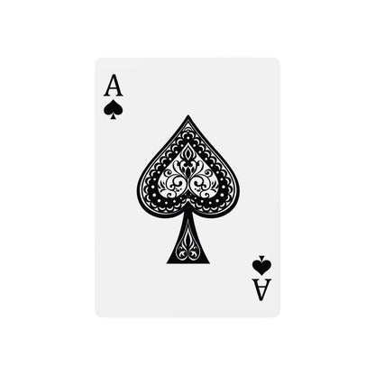 Poker Playing Card Art Print, Card Games Wall Decor, Unique Gift for Gamers, Poker Night Decoration, Handmade Artwork