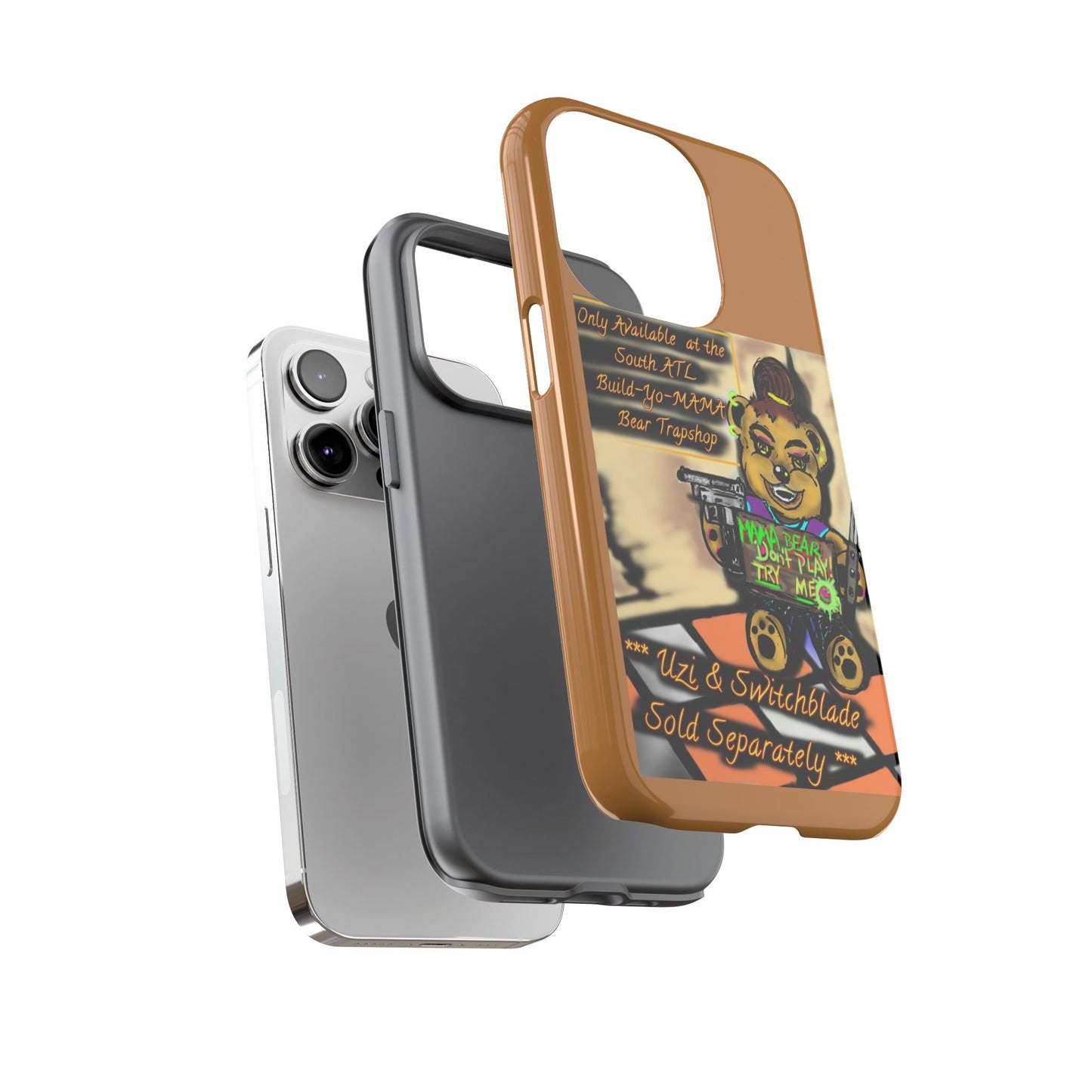 Tough Cases: Fun & Funky Phone Case, Cute Bear Design, Gifts for Animal Lovers, Tech Accessories, Unique Phone Cover