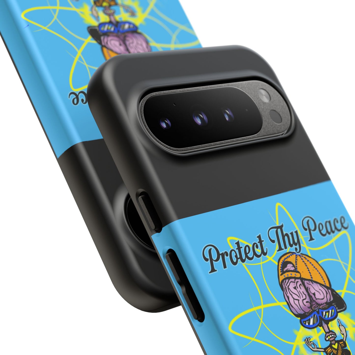 Protect Thy Peace Phone Case, Zen G Tough Case for Stress Relief, Unique Phone Accessory, Holiday Gift, Vibrant Design