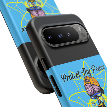 Protect Thy Peace Phone Case, Zen G Tough Case for Stress Relief, Unique Phone Accessory, Holiday Gift, Vibrant Design
