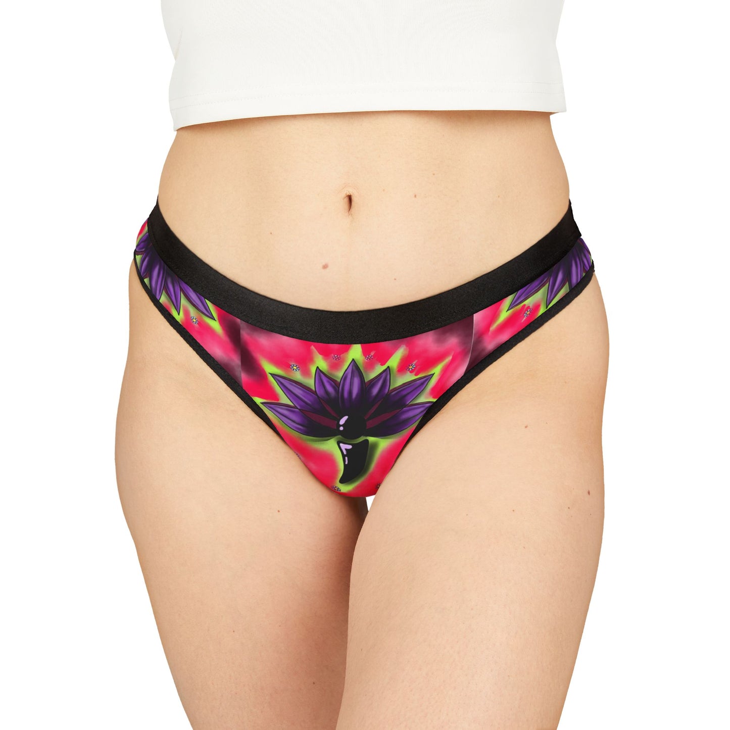 Flower Power Women's Thongs – Vibrant Lotus Design for Comfort & Style