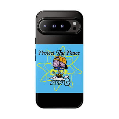 Protect Thy Peace Phone Case, Zen G Tough Case for Stress Relief, Unique Phone Accessory, Holiday Gift, Vibrant Design