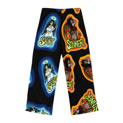 Saint & Sinner Women's Pajama Pants, Cozy Sleepwear, Unique Gift, Lounge Pants, Holiday Pajamas, Fun Home Wear