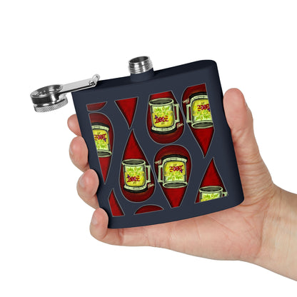 Vibrant Party Flask, Perfect Gift for Celebrations, Tailgating, Gifts for Him, Fun Accessories, Unique Beverage Container