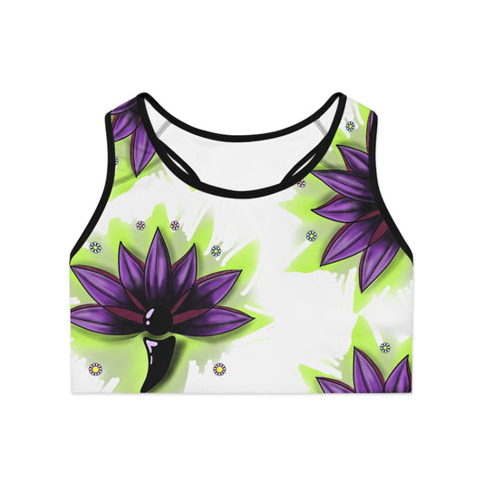 Vibrant Floral Sports Bra – Workout & Activewear for Yoga, Fitness, and Everyday Comfort