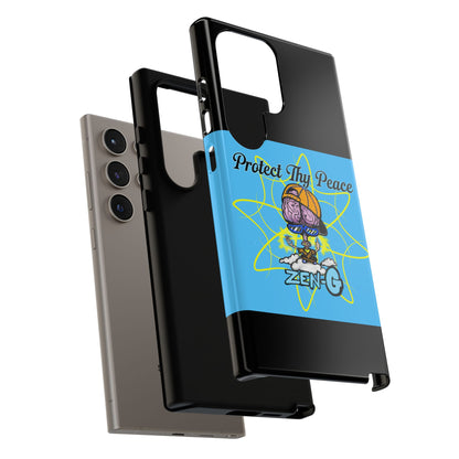 Protect Thy Peace Phone Case, Zen G Tough Case for Stress Relief, Unique Phone Accessory, Holiday Gift, Vibrant Design