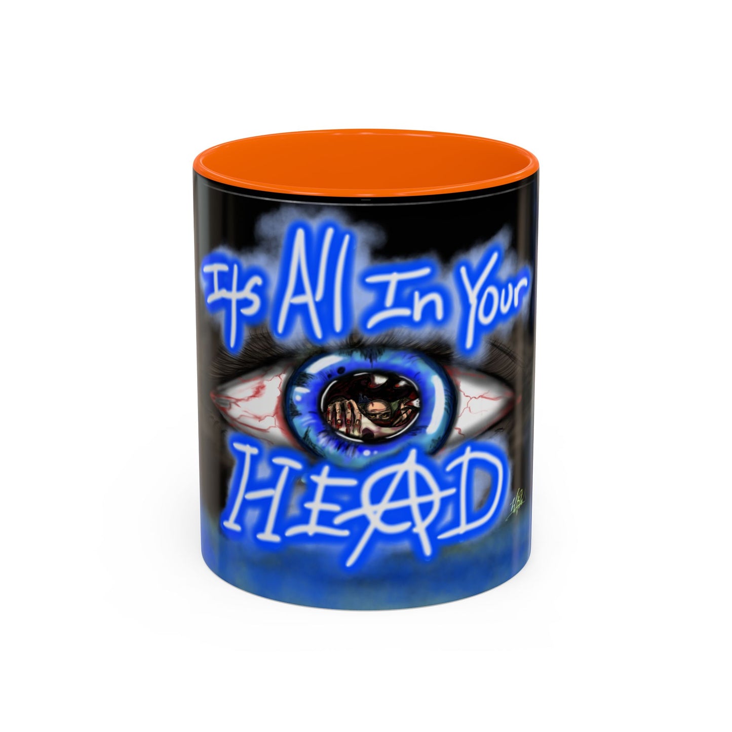 All In Your Head Accent Coffee Mug - Unique Gift for Coffee Lovers