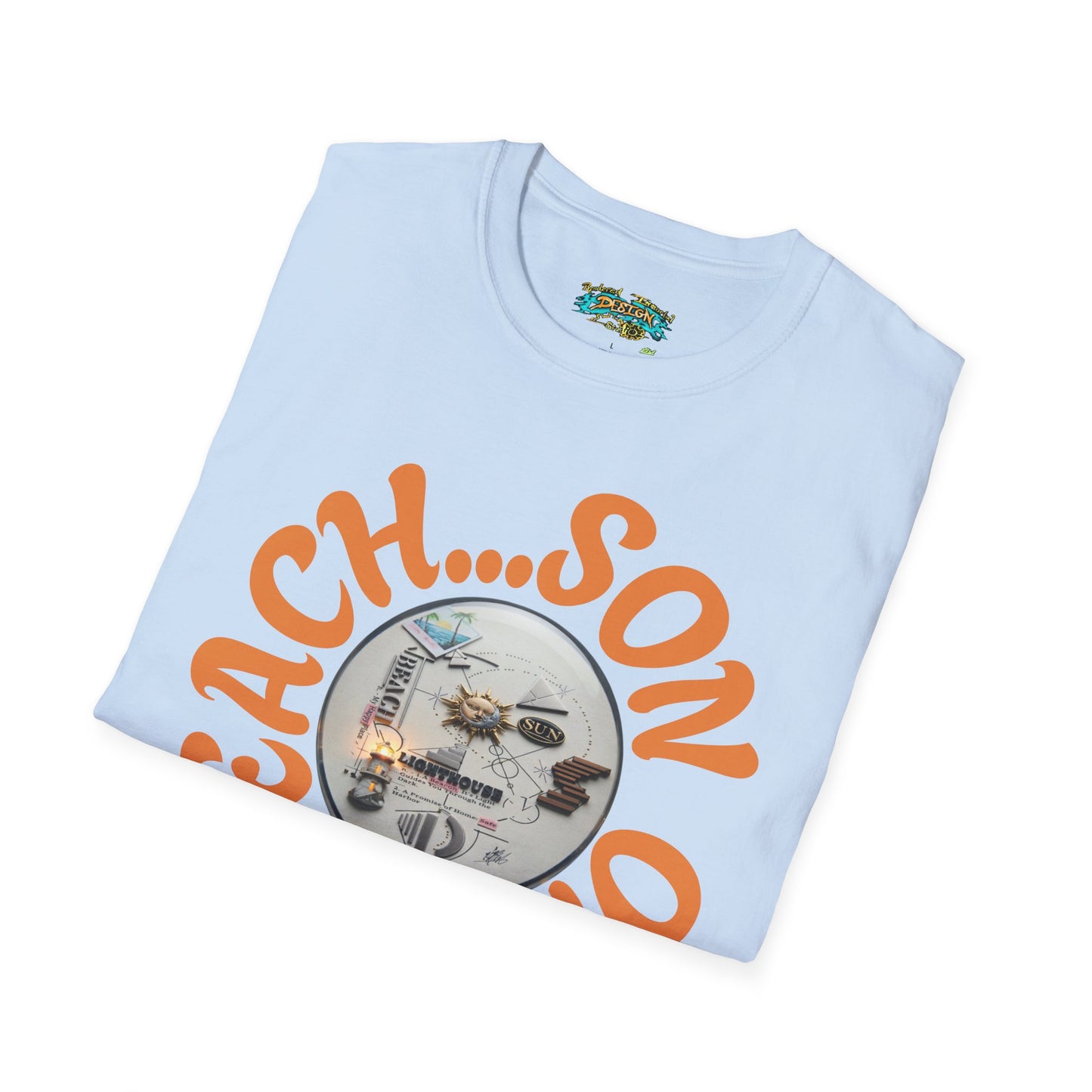 Beach Vibe Graphic T-Shirt — "Beach...Son of a" Retro Surf Design
