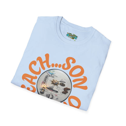 Beach Vibe Graphic T-Shirt — "Beach...Son of a" Retro Surf Design