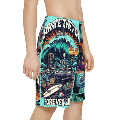 Pirate The Fun Forever Summer Shorts — Tropical Skeleton Surf AOP