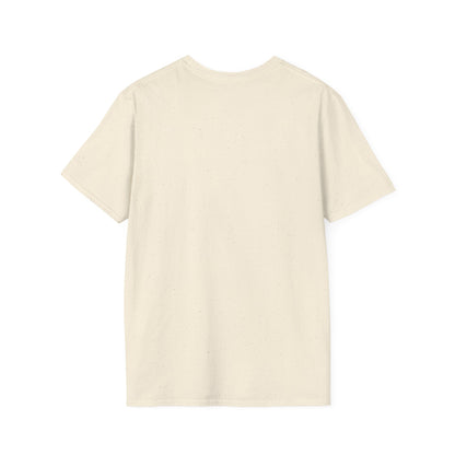 Broken But Golden graphic tee — natural, back view