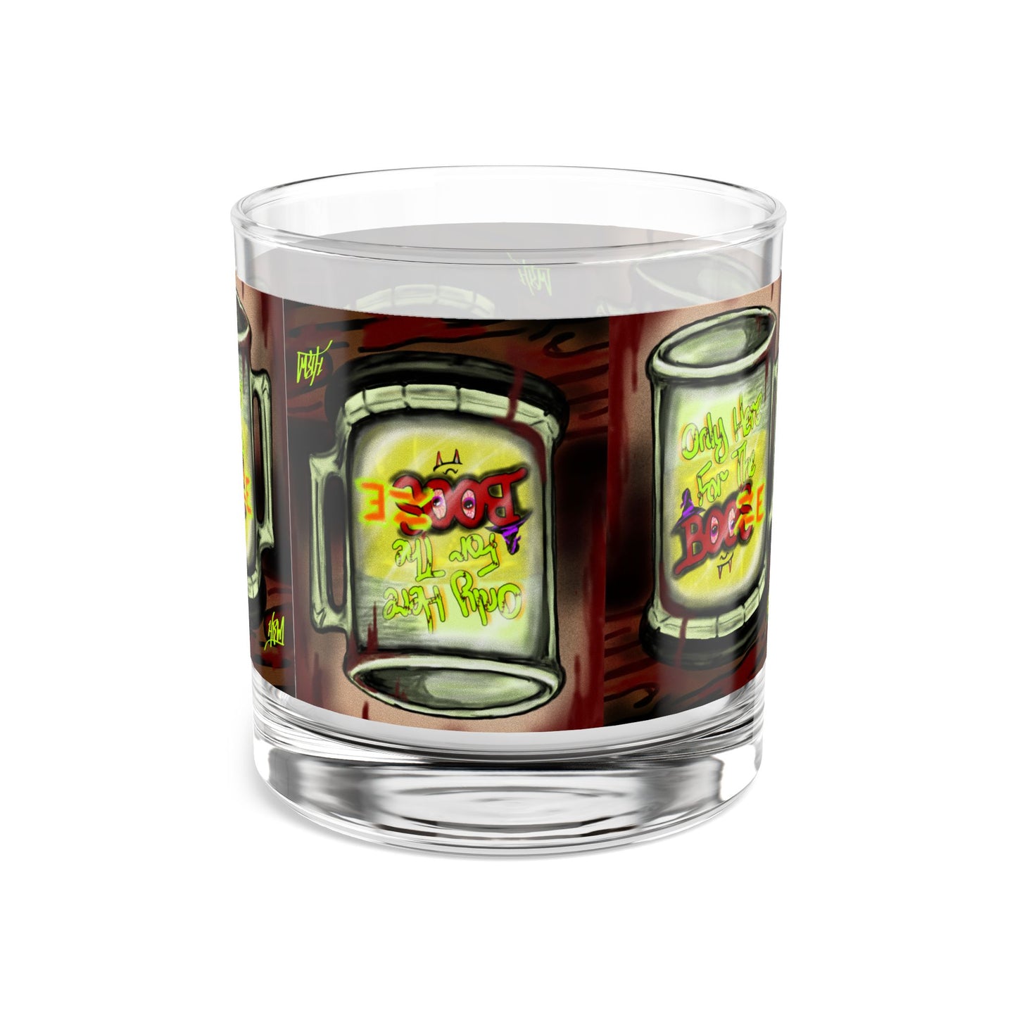 Here for the boos Rocks Glass, 10oz - Unique Gift for Whiskey Lovers, Home Bar Decor, Creative Drinkware, Perfect for Parties, Birthdays