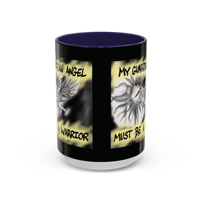 Guardian Angel Warrior Coffee Mug, Spiritual Gift, Protector Mug, Angel Decor, Cosy Homeware, Inspirational Quote