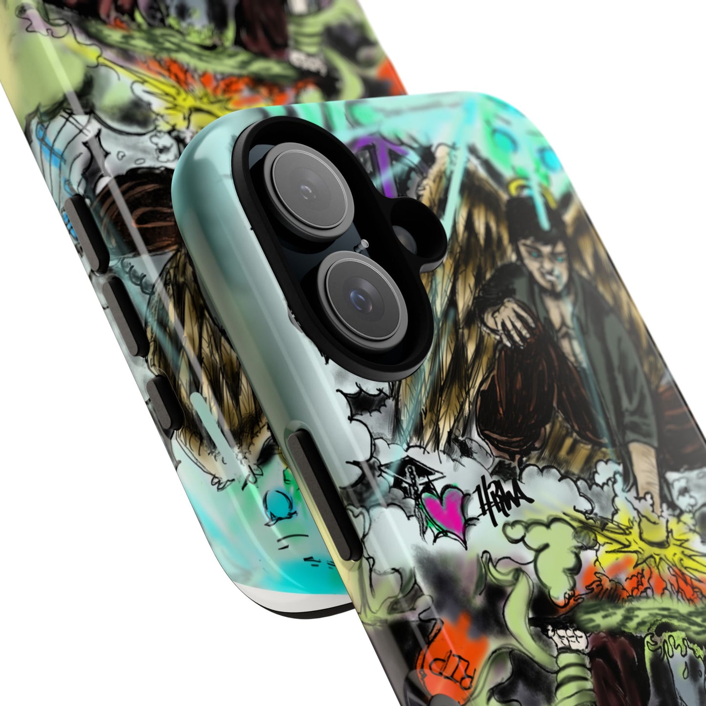Tough Cases Phone Case, Edgy Art Phone Cover, Unique Gift for Him, Phone Accessories, Halloween Decor