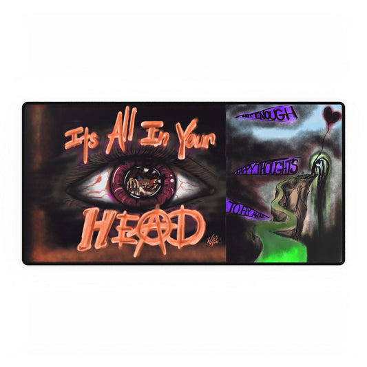 Gothic Desk Mats for Unique Workspaces, Its All In Your HEAD, Office Decor, Gamer Mousepad, Creative Gifts, Home Office Essentials