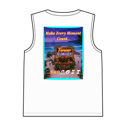 Lucky Duck Tropical Tank Top — "Make Every Moment Count... Forever Summer" Beach Graphic