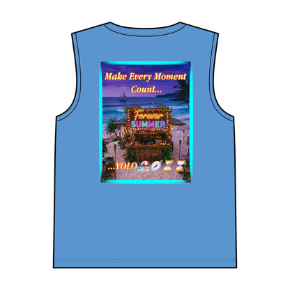 Lucky Duck Tropical Tank Top — "Make Every Moment Count... Forever Summer" Beach Graphic