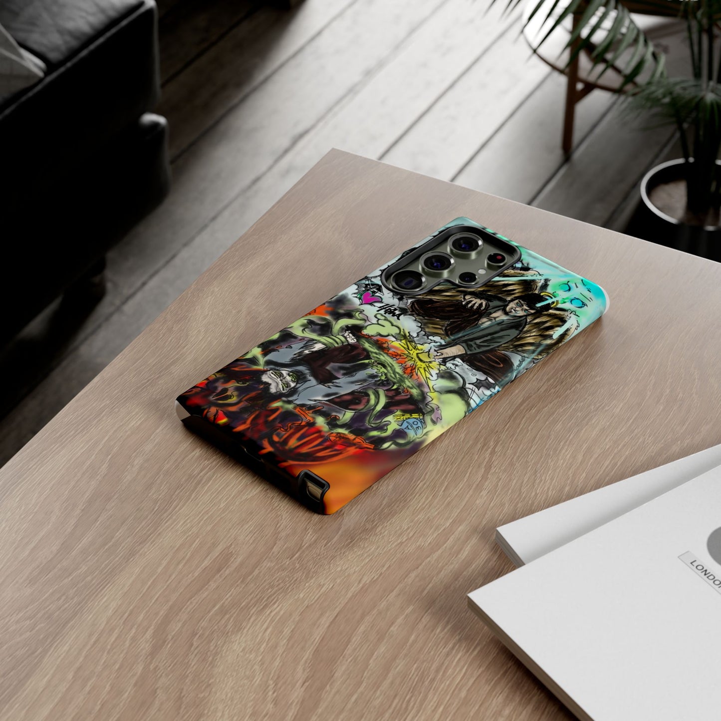 Tough Cases Phone Case, Edgy Art Phone Cover, Unique Gift for Him, Phone Accessories, Halloween Decor