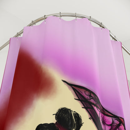 Shower Curtain with Artistic Design, Unique Bathroom Decor, Vibrant Home Accent, Gift for Her, Stylish Shower Accessory