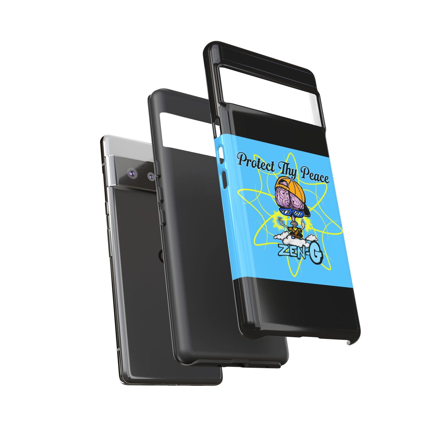 Protect Thy Peace Phone Case, Zen G Tough Case for Stress Relief, Unique Phone Accessory, Holiday Gift, Vibrant Design